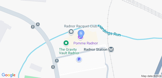 Map to Gravity Vault Radnor